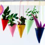 mini macetas colgantes para decorar