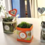 cajas de carton recicladas con scrapbooking