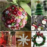 decoracion navidad con botones 1