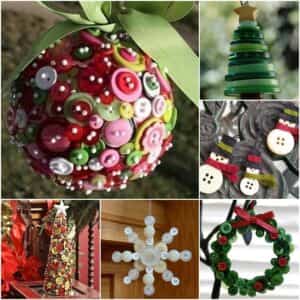 decoracion navidad con botones 1