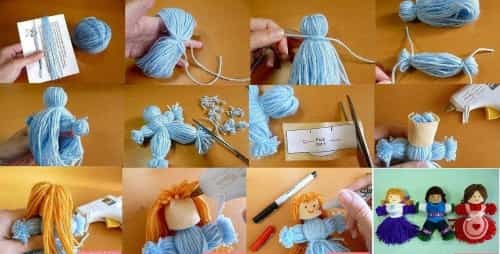 muñecas de lana