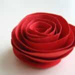corazon rosas de papel 5