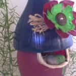 casa pajaros con botella de plastico 4