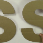 Letras en 3D hechas en cartón