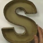 Letras en 3D hechas en cartón
