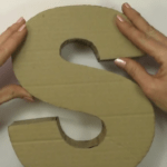 Letras en 3D hechas en cartón