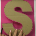 Letras en 3D hechas en cartón