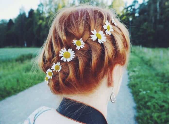 flores de tela para el pelo