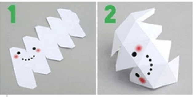 muñeco de nieve de papel